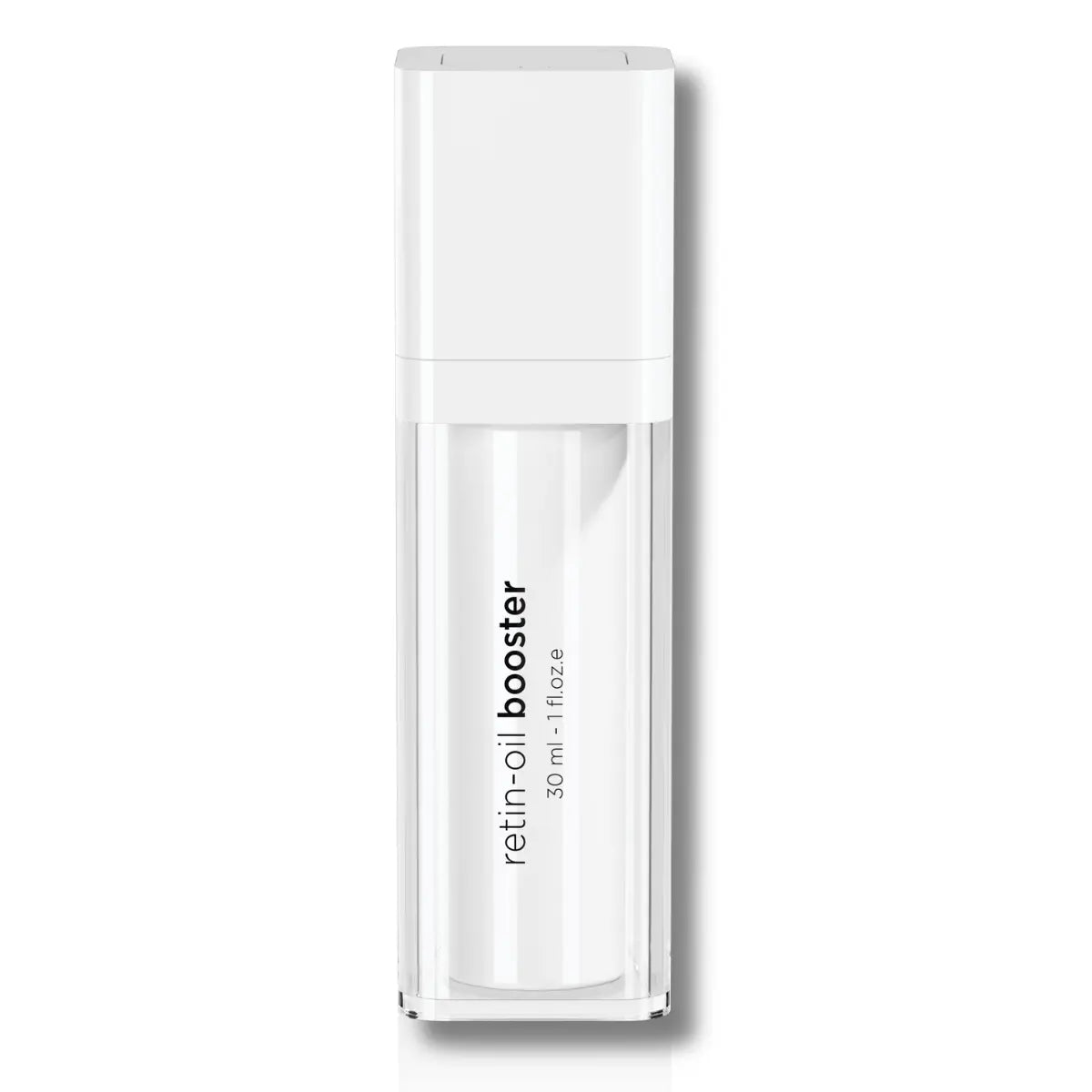 Vit flaska med svart text, stående på ljus bakgrund – en olja som minskar rynkor och mörka fläckar och ger näring åt huden.